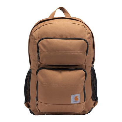 Carhartt 27L Single-Compartment Backpack, Durable Pack with Laptop Sleeve and Duravax Abrasion Resistant Base, Brown - color: Brown
