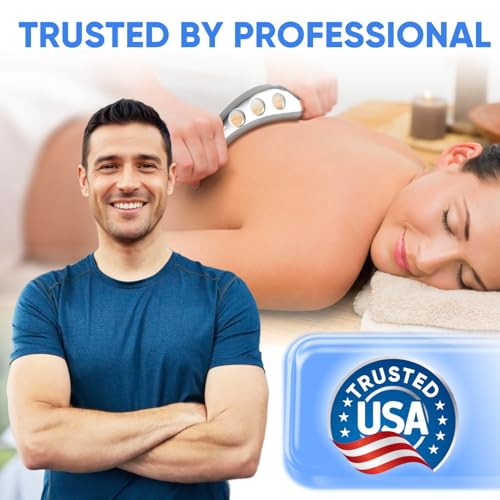 Professional Muscle Scraper Tool – Medical-Grade 304 SS IASTM & Gua Sha Scraping Tool – Ergonomic Fascia Mobilization Instrument for Soft Tissue Massage & Manual Bodywork – Emollient Balm Included - color: Ellipse Pro