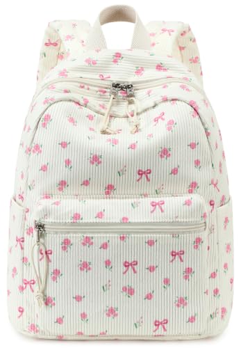BTOOP Mini Backpack Women Girls Water-resistant Small Backpack Purse Shoulder Bag for Womens Adult Kids School Travel - color: Pink Bow Floral, size: Mini