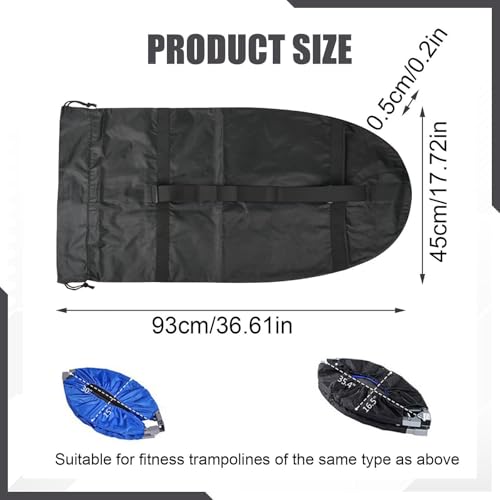 kowaku Trampoline Storage Carry Bag Waterproof Organizer Carrier Bag for Foldable Mini Trampoline Rebounder Pouch for Sports Travel