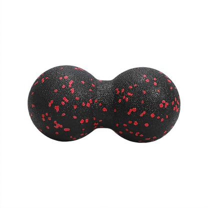 Peanut Massage Ball – Double Lacrosse Massage Ball for Deep Tissue Release, Muscle Pain Relief & Recovery, Spine & Back Massages Tool for Yoga, Gym, Office & Travel (Red) - color: Red