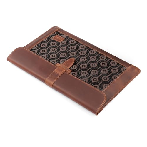 Londo Leather Sleeve Compatible with MacBook Pro 14 & Air 13-13.3 Inch (M5, M4, M3, M2, M1, Pro, Max) & iPad Pro 12.9, Premium Top Grain Leather Laptop Bag, 2020 to 2026 Models - color: Cinnamon, size: 13-14 inches