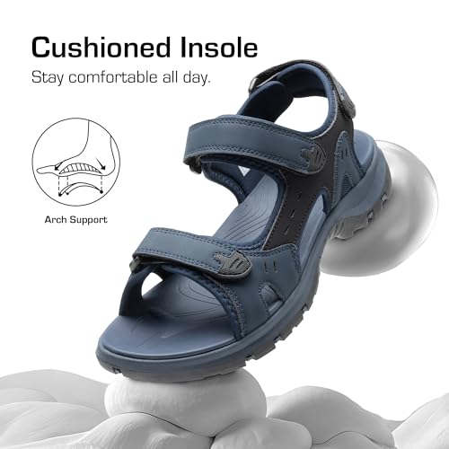 DREAM PAIRS Men's Hiking Beach Summer Water Sandals - color: Navy, size: 10