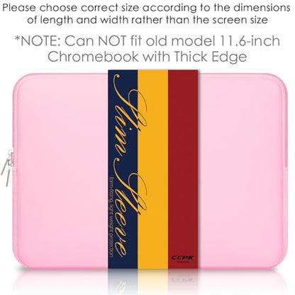 CCPK 11.6 inch Laptop Case Compatible with 12 inch MacBook Air 11 inch ASUS Vivobook Go Lenovo 100e Gen 4 Acer Gateway Chromebook 311 Computer Accessories Bag Sleeve Cover Carrying Case 11 inch, Pink - color: Pink, size: 11.6" / Old 11-12 Inch MacBook