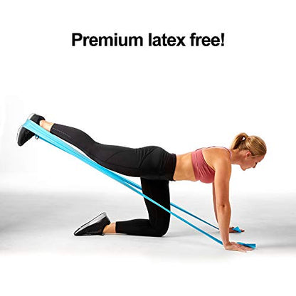 Resistance Band for Working Out | Super Exercise Bands 8,16,24 Yard Bulk Rolls |10 Strengths in Light Medium and Heavy Resistance Bands | Latex Free Workout Bands Including App and e-Book - size: 24 Yards, style: Medium +