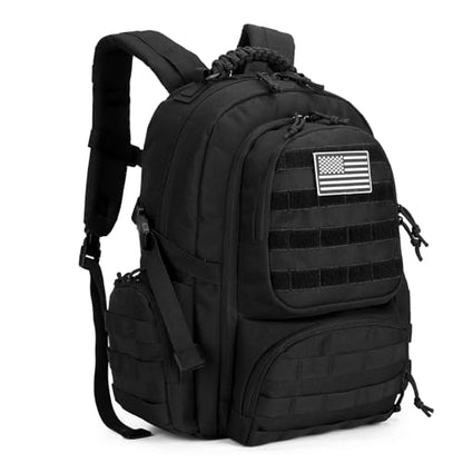 30L Military Tactical Backpack for Men 3 day Assault Pack Molle Backpack Tactical Hiking Rucksack - color: Black