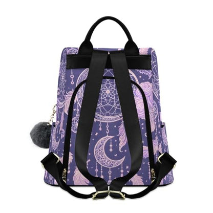 ALAZA Dream Catcher Roses Leaves and Feathers Trips Hiking Camping Rucksack Pack for Women - color: Multi 5