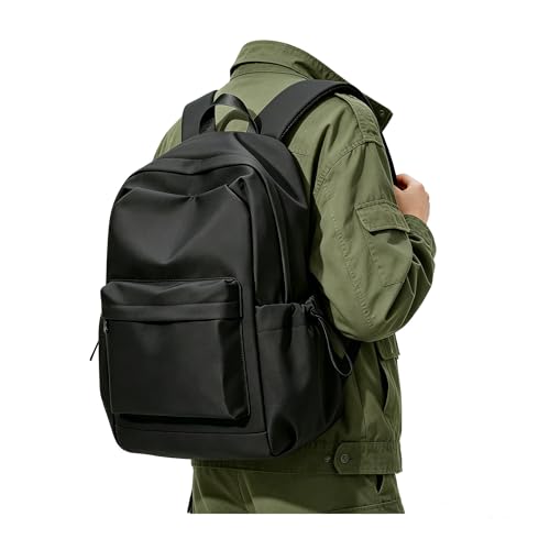 Small Black Backpack for School, High School Book Bag Back Pack for Teens Girls Boys, Lightweight College Backpack Bookbag for Women Men, Simple Casual Daypack Mochilas Escolares para Adolescentes - color: Black
