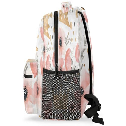 Crown Anemones Laptop Backpack for Women 17 inch Backpacks Lightweight Computer Bag Rucksack Casual Daypack Work Travel - color: Multicolor-8