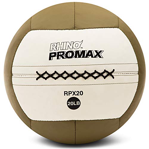 Champion Sports Rhino Promax Wall Balls - Soft Shell Non-Slip Grip for Weightlifting, Plyometrics, Cross Training, & Home Gym - style: 20 LBS