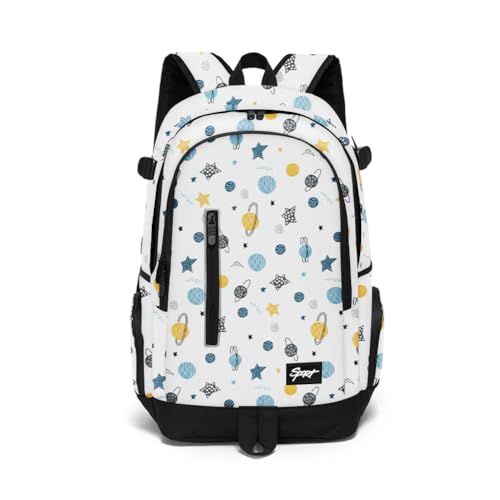 rickyh style School Backpack Travel Bag for Men & Women Lightweight College Back Pack with Laptop Compartmen - color: 01xqiu