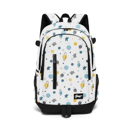 rickyh style School Backpack Travel Bag for Men & Women Lightweight College Back Pack with Laptop Compartmen - color: 01xqiu