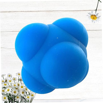 1pc Hexagonal Silicone Reaction Training Ball Durable Agility Workout Ball for Enhanced Reflexes Coordination and Speed Improvement for Athletes and Rehabilitation Use