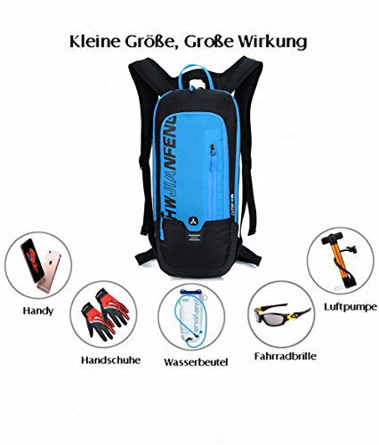 WINDCHASER Cycling Backpack, 10L Bicycle Backpack Waterproof Breathable Bag for Outdoor Travel Hiking Climbing Biking Running Skiing (Blue) - color: Blue