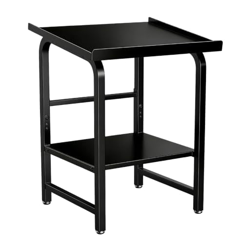 Adjustable Dumbbell Rack Weight Stand, 500LBS Heavy Duty Solid 2-Tier Kettlebell Storage Organizer, Full Rubber Anti-Slip Mat Space Saving Gym Rack for Home Garage (Rack Only, No Dumbbells)