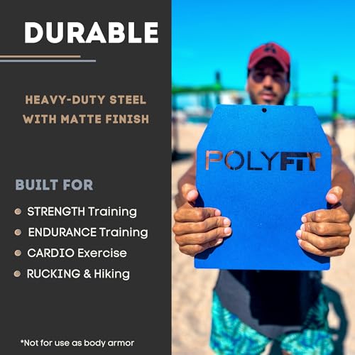 POLYFIT Weight Vest Plates - Weighted Plates for Strength Training Weight Vests - 4lb, 6lb, 9lb, 14lb, 19lb Pairs - color: 6 LB (Red) Pair