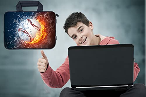 AMARY14 15 15.4 15.6 inch Laptop Handle Bag Computer Protect Case Pouch Holder Notebook Sleeve Neoprene Cover (baseball) - color: Baseball