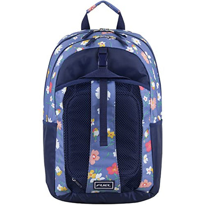 FUEL Teens Student Water Resistant Backpack Set Lunch Bookbag Bag Soft Reusable Insulated Cooler Lunch Box Thermal Travel Office Lunch Bag,Purple Flowers - color: Dfb