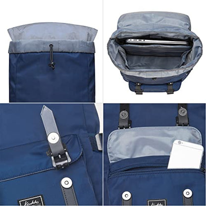 KAUKKO Travel Laptop Backpack, Outdoor Rucksack, Causal backpack Fits 15.6"(Nylon Blue) - color: 2nylon Blue, size: Large