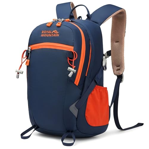 Hiking Backpack for Men Women,20L Lightweight Waterproof Travel Camping Backpack Hiking Daypack for Cycling Running(With Rain-cover) - color: Deep Blue