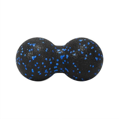 Peanut Massage Ball – Double Lacrosse Massage Ball for Deep Tissue Release, Muscle Pain Relief & Recovery, Spine & Back Massages Tool for Yoga, Gym, Office & Travel (Blue) - color: Blue