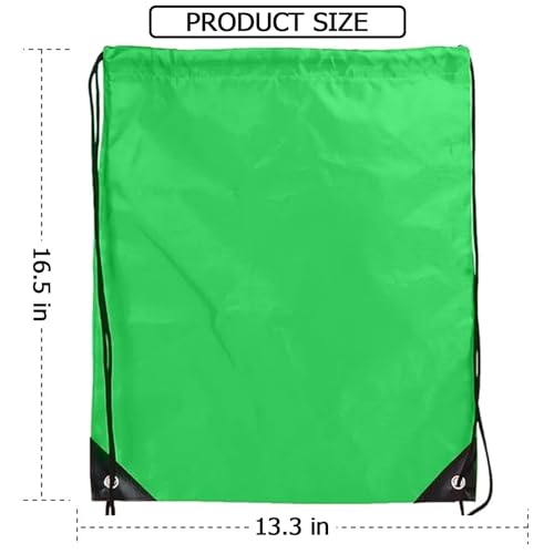 Drawstring Backpack Bulk String Backpack Drawstring Bags Sport Gym Cinch Bag Nylon String Bag for Women Men (1PCS) - color: Green 1pcs