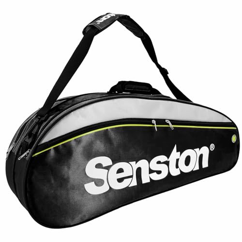 Senston Tennis/Badminton Racket Bag,Single Shoulder Racket Bag Racquet Bag,Waterproof And Dustproof. - color: Black