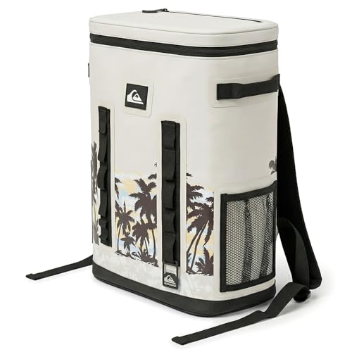 Quiksilver Cooler, 24 Cans, 48H Insulated Cooling, Leak Proof, Waterproof IPX7, Heavy Duty Cooler Bag for Beach, Camping, Fishing - color: Tropicamo, size: 20L