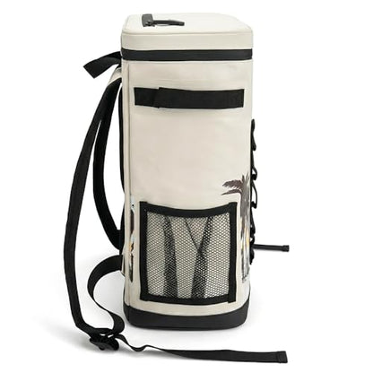 Quiksilver Cooler, 24 Cans, 48H Insulated Cooling, Leak Proof, Waterproof IPX7, Heavy Duty Cooler Bag for Beach, Camping, Fishing - color: Tropicamo, size: 20L
