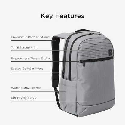TravisMathew Approach Backpack with Laptop Sleeve, Water-Resistant Everyday Bag for Work, Travel & Hiking, Shadow Grey - color: Shadow Grey