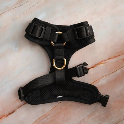 Premium No-Pull Dog Harness Soft Neoprene & Breathable Mesh Vest with Front & Back Clip D-Rings Adjustable Lightweight Walking Harness for Puppies, Small & Medium Dogs (Black Boucle, XS) - color: Black Boucle, size: XS: Neck 10.6-14.2'', Chest 14.2-18.9''