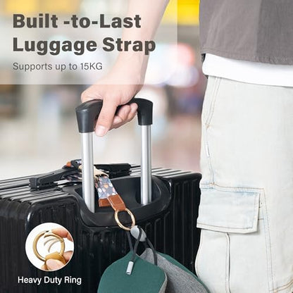 Add-a-Bag Luggage Strap, Adjustable Travel Carry Strap with Ring Hooks & Buckle, Heavy-Duty Bag Holder & Jacket Gripper, Luggage Straps/Luggage Belt, Travel Clip for Carry-On Suitcase & Backpack - color: Mori Girl