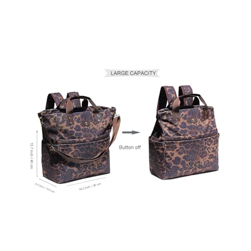 Diaper Backpack Totepack Crossbody 3 in 1 Laptop Tote with Insulated Pocket - color: Multicolor