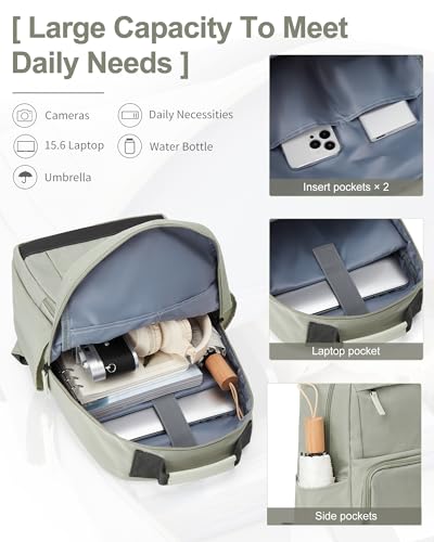 Backpack For Women Lightweight Book Bags Kids Backpacks For School Backpack For Boys Teens Girl Backpack For College Casual Bookbag For Men Waterproof Bagpack Light Green