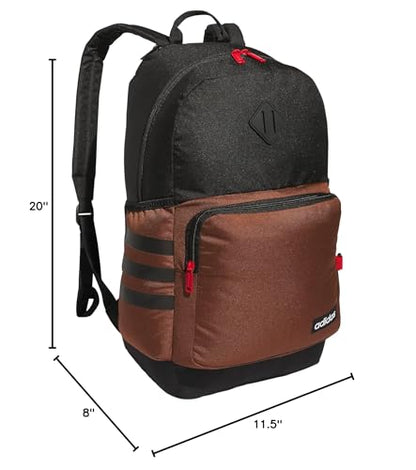 3-Stripe Classic backpack for men and women, bag with laptop sleeve - color: Preloved Brown/Black/4.0
