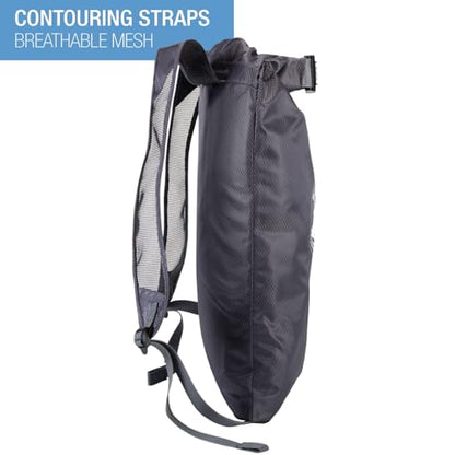 Lewis N. Clark WaterSeals Locking Backpack | Waterproof Bag | Anti-Theft Combination Lock | For Men & Women | Gray - color: Gray
