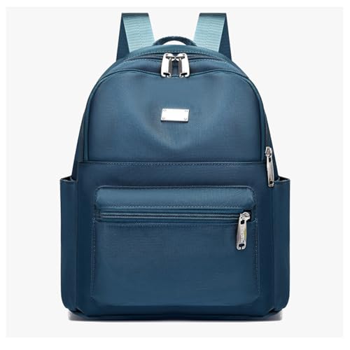 Backpack with Casual Aesthetic Daypack Simple Laptop Bag Waterproof Travel Rucksack for Women(Peacock Blue) - color: Peacock Blue