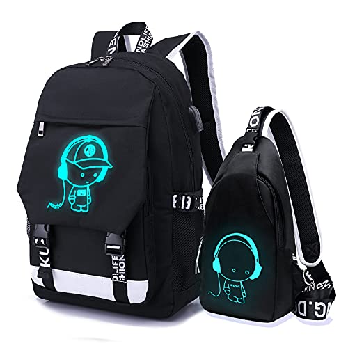 Asge Large Teens School Backpacks Waterproof Nylon Football Printing for 8-15 Years Boys & Girls - color: Oslei128-4