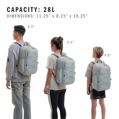 adidas Amplifier Backpack for Laptop, School and Gym, 28L, Wonder Sage Green/White/Bungie, OSFA - color: Wonder Sage Green/White/Bungie
