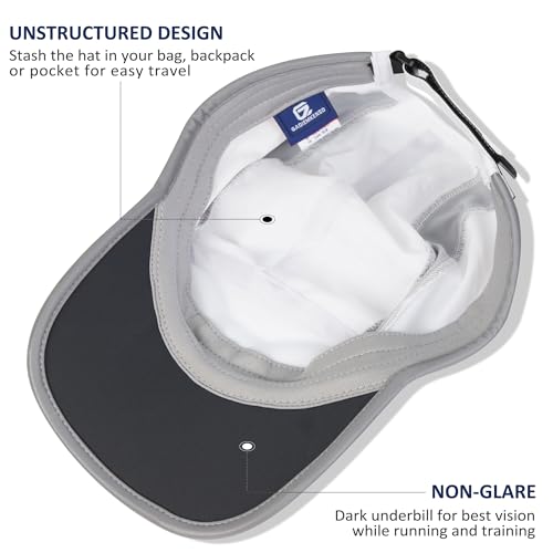 GADIEMKENSD Reflective Folding Outdoor Hat Unstructured Design UPF 50+ Sun Protection Sport Hats for Womens and Mens - color: White