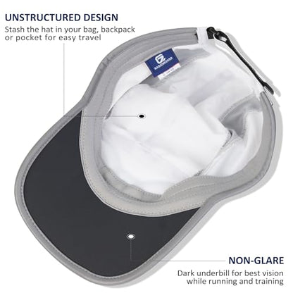 GADIEMKENSD Reflective Folding Outdoor Hat Unstructured Design UPF 50+ Sun Protection Sport Hats for Womens and Mens - color: White