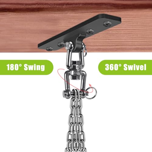 Dolibest Heavy Bag Hanger,Wall Ceiling Mount Hook 360° Rotation Wood Beam Holder Body Weight Strength Training Systems, Aerial Yoga Swing & Hammock, Resistance Band for Wooden Sets(600 LB Capacity) - color: Heavy Bag Hanger