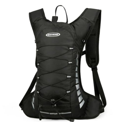 12L Lightweight Hiking Hydration Backpack, Breathable Daypack for Running Cycling, Outdoor Water Backpack for Men & Women,Black - color: Black