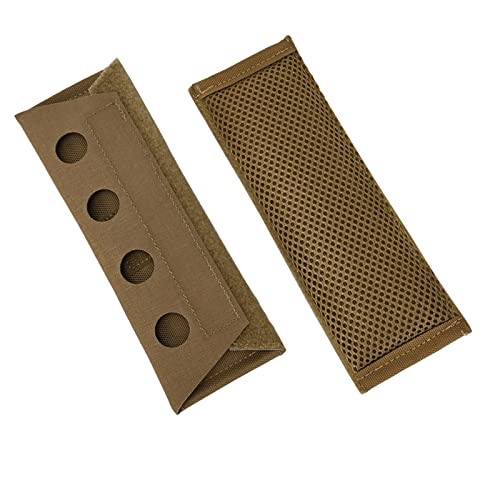 2 Pack Vest Shoulder Pads Fit 2" Shoulder Strap Comfort Soft Cushion Strap Pads Shoulder Strap pad Mesh Padded Lightweight for FCPC JPC Vests Sling Bags - color: Coyote Brown