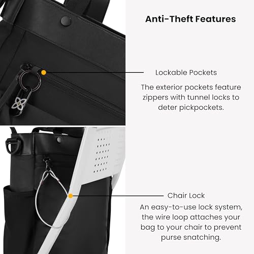 Sherpani Soleil, Anti Theft Convertible Backpack, 3 in 1 Tote, Crossbody Purse, 18L Travel Bag, Fits 13” Laptop (Sterling Lite) - color: Sterling - Lite