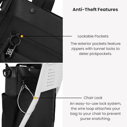 Sherpani Soleil, Anti Theft Convertible Backpack, 3 in 1 Tote, Crossbody Purse, 18L Travel Bag, Fits 13” Laptop (Sterling Lite) - color: Sterling - Lite