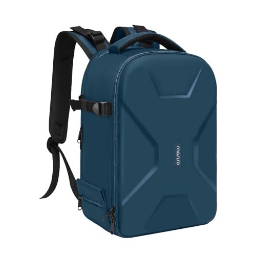 MOSISO Camera Backpack,DSLR/SLR/Mirrorless Photography Camera Bag Full Open Waterproof Hardshell Bag with Insert&Tripod Holder&Laptop Compartment Compatible with Canon/Nikon/Sony, Teal Blue - color: Teal Blue