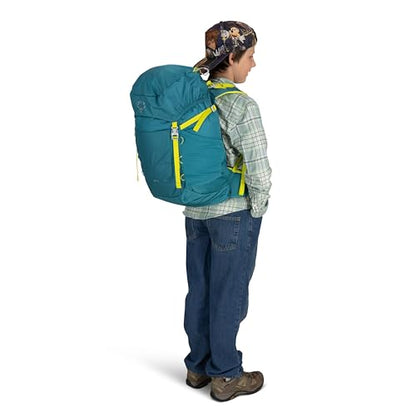 Osprey Jet 28L Kid's Hiking Backpack, Green OS - color: Green Canopy, size: 28L