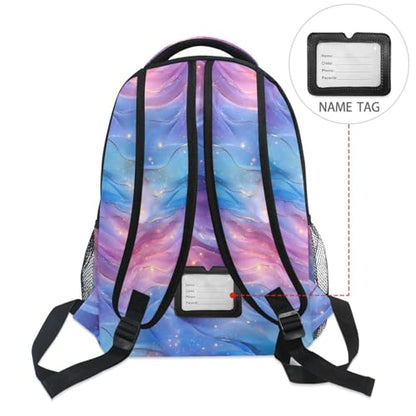 Cool Backpacks for Unisex Adult Waterproof Travel Laptop Backpack with Chest Strap Gift Men & Women Blue Purple - color: Multicolor14