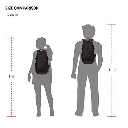 SwissGear 3598 Backpack, Narrow Daypack, Ideal for Commuting and College
